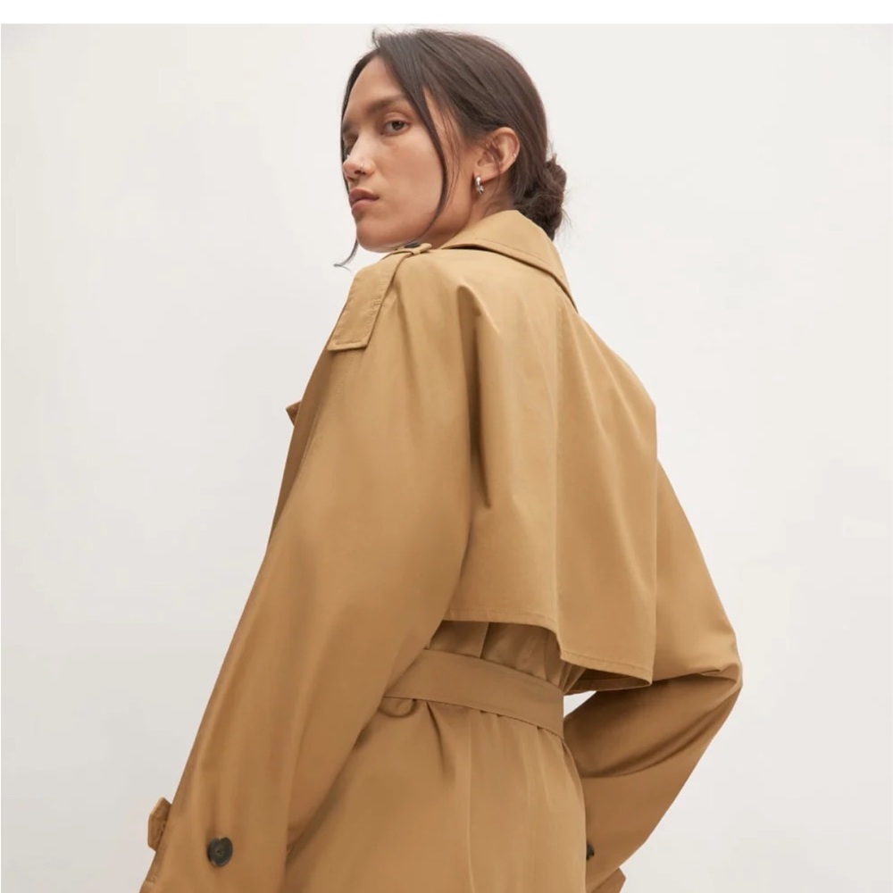 EVERLANE THE COTTON LONG TRENCH COAT - Picture 5 of 8